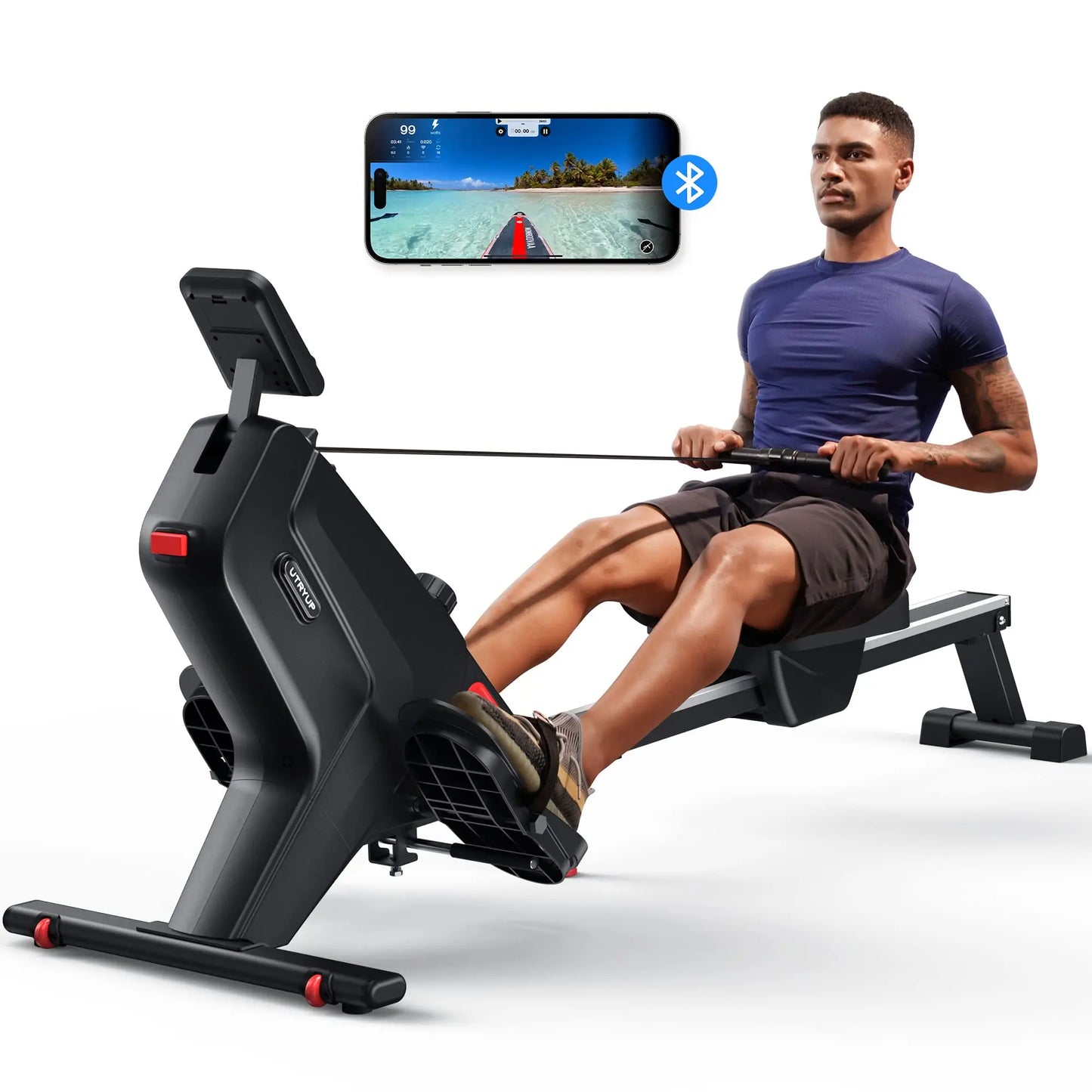 UTRYUP Magnetic Rowing Machine R05 & R10 - 16 Levels Quiet Resistance, Foldable, Compact Home Gym