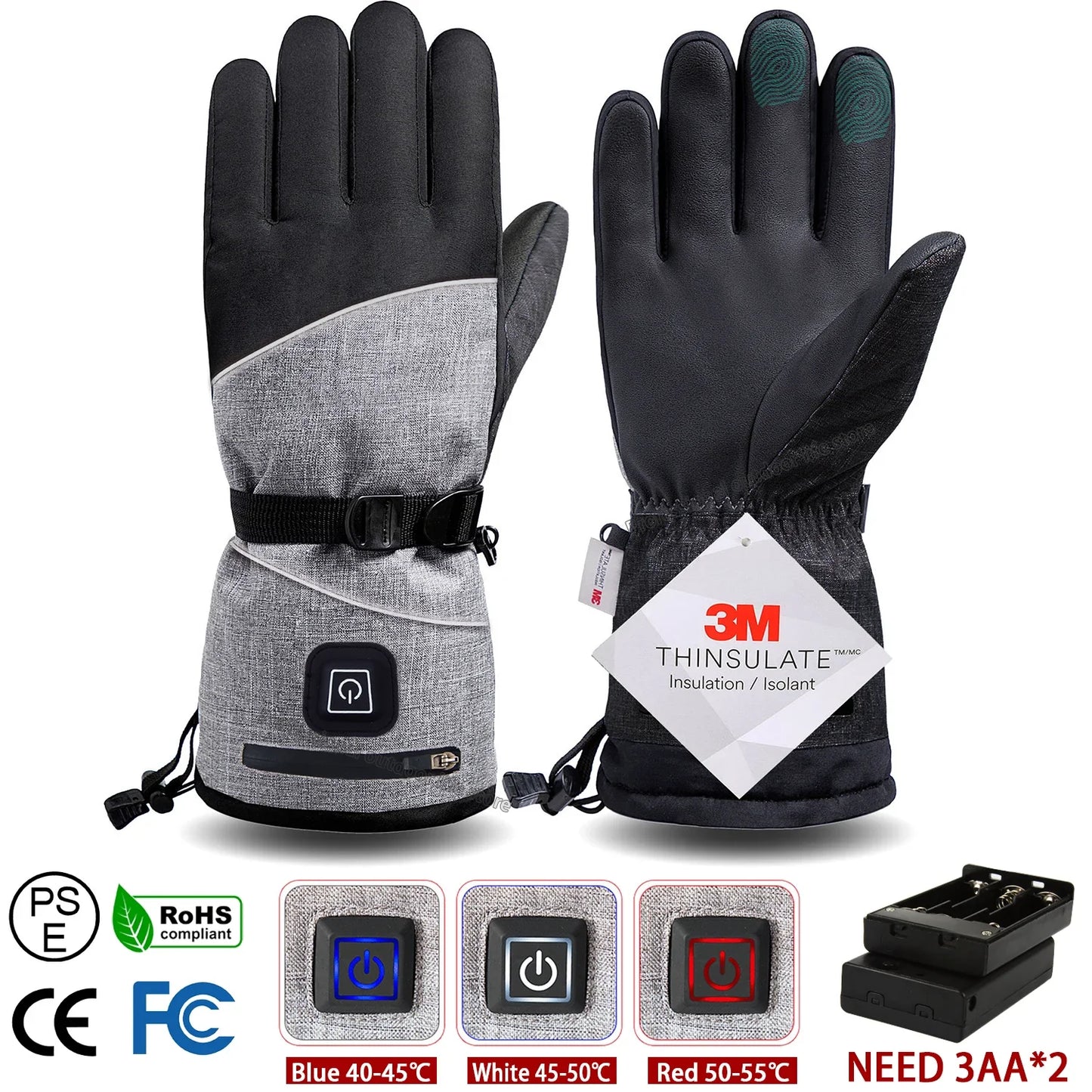 Winter Heated Gloves – Electric Thermal Waterproof Gloves for Outdoor Sports