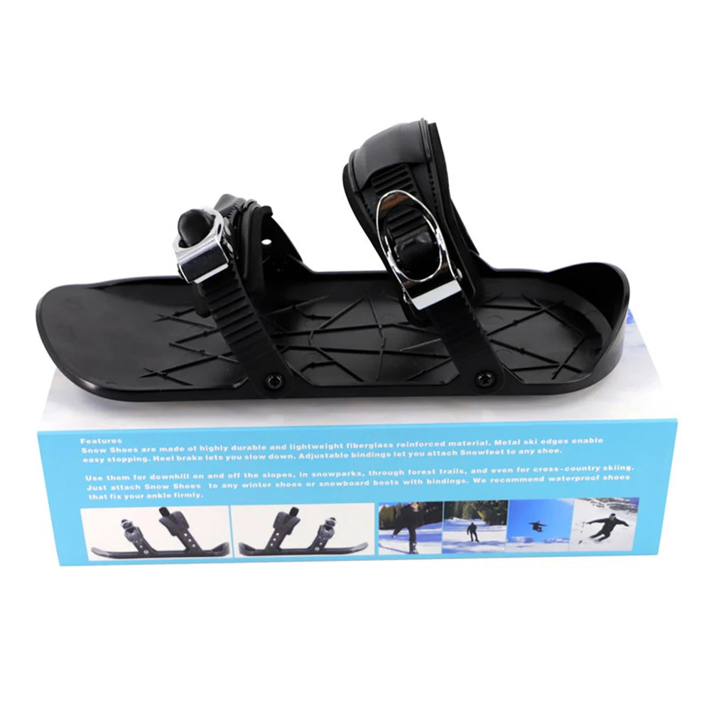 Mini Short Ski Skates - Adjustable & Portable Ski Shoes