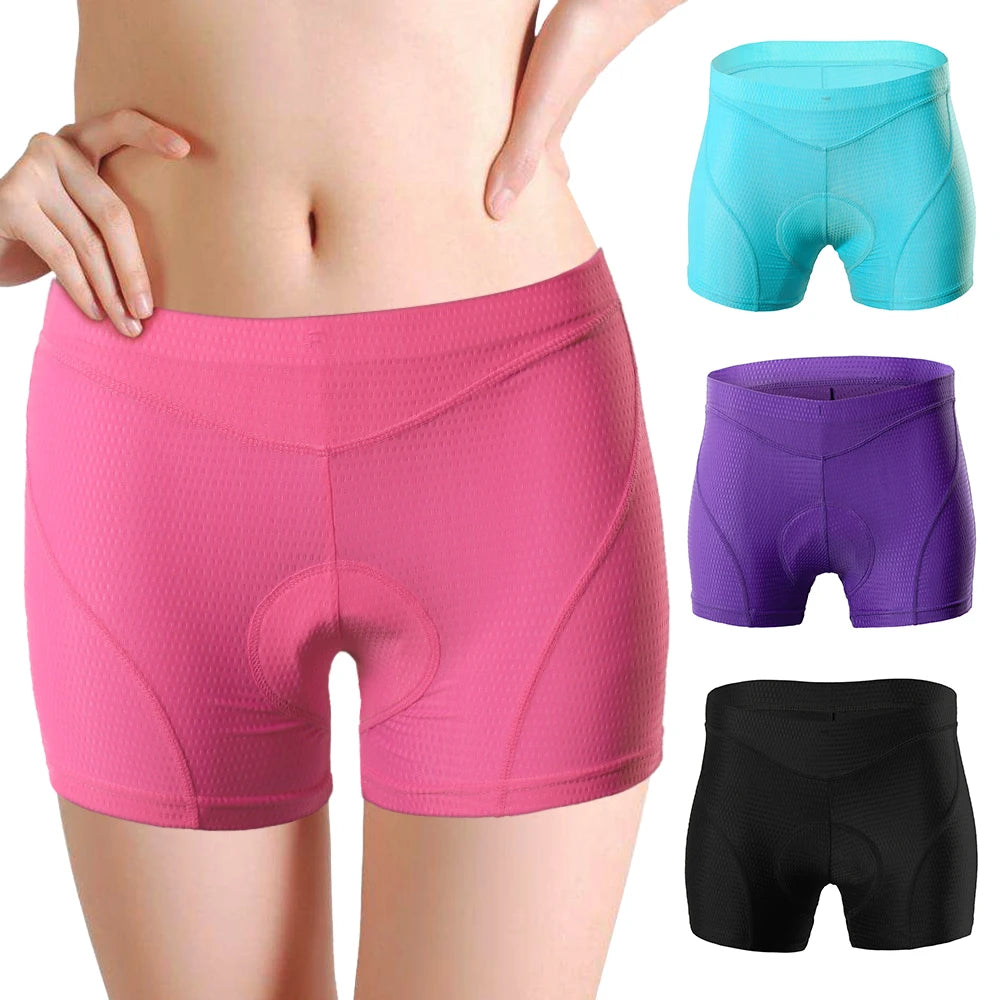 Women’s 3D Padded Bike Underwear Shorts – MTB Cycling Comfort