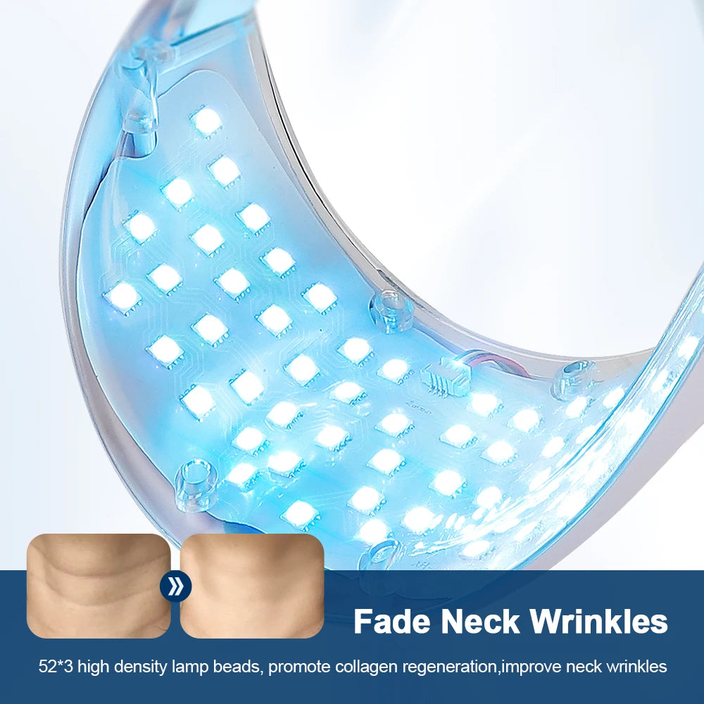 7-Color LED Facial & Neck Therapy Mask – Skin Tightening & Anti-Aging