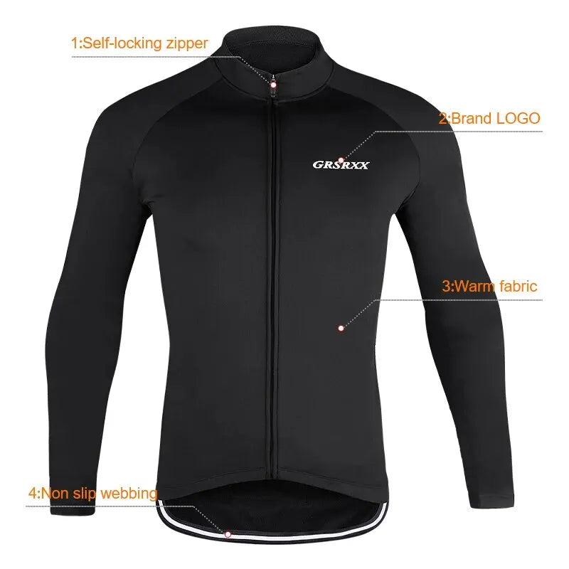 GRSRXX Winter Warm Cycling Jacket - Unisex Mountain Bike Jersey