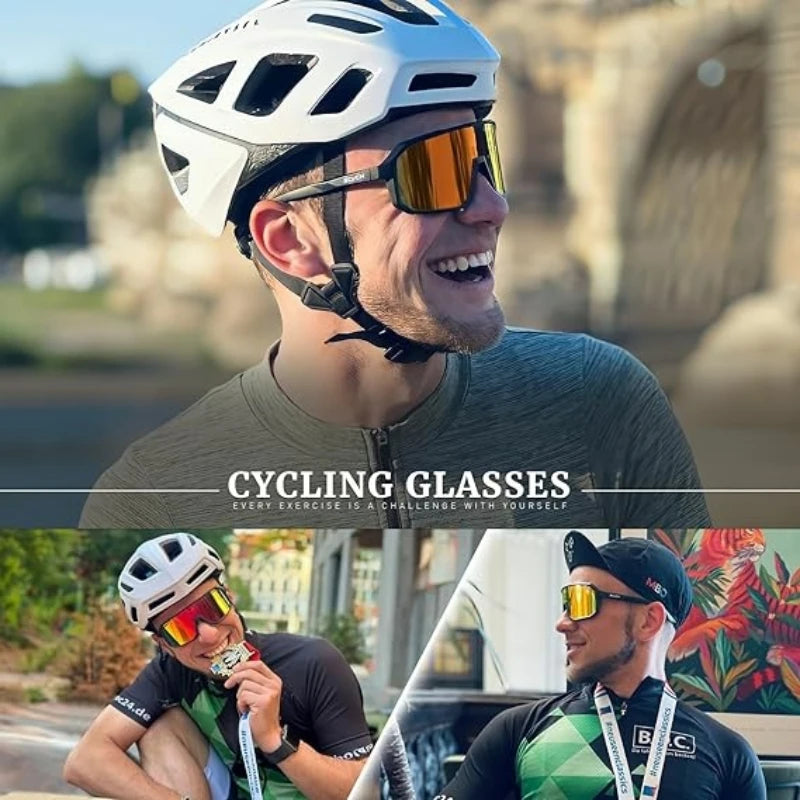 SCVCN Cycling Glasses Sport Sunglasses for Men & Women