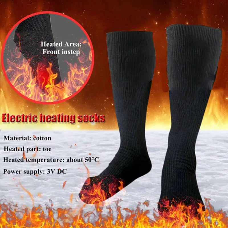 Electric Heated Socks – Thermal Cotton Battery-Powered for Winter Sports