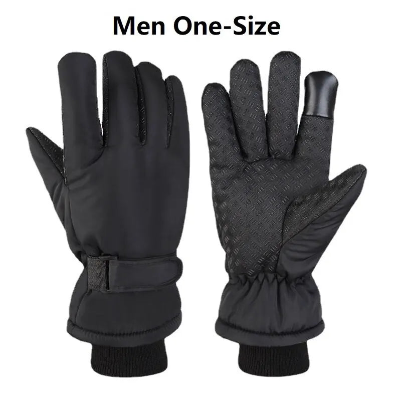 Men's Winter Ski Gloves – Waterproof & Windproof Outdoor Sports Gloves for Cycling, Motorcycle, Hiking, Camping