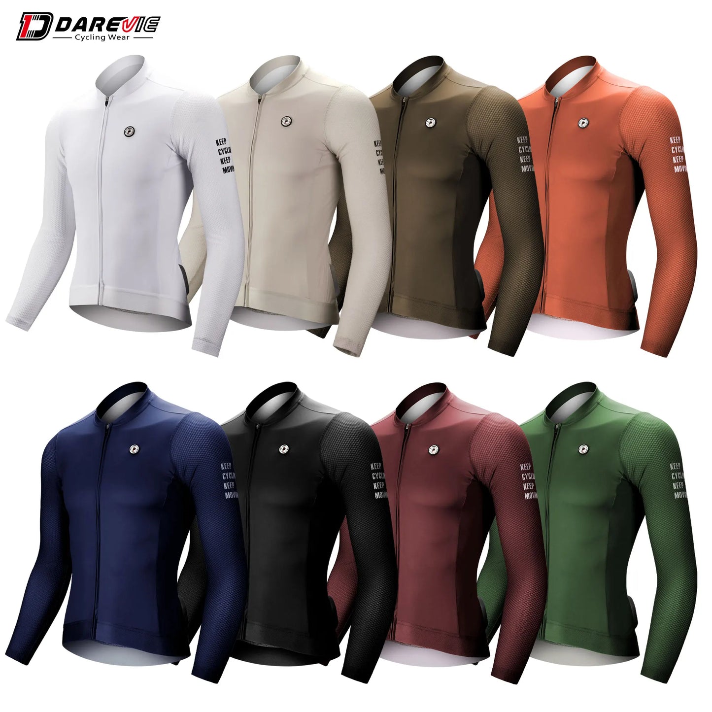 DAREVIE Pro Aero Slim Fit Long Sleeve Cycling Jersey