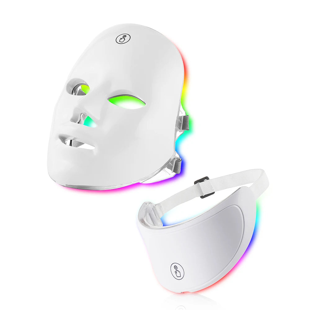 7-Color LED Facial & Neck Therapy Mask – Skin Tightening & Anti-Aging