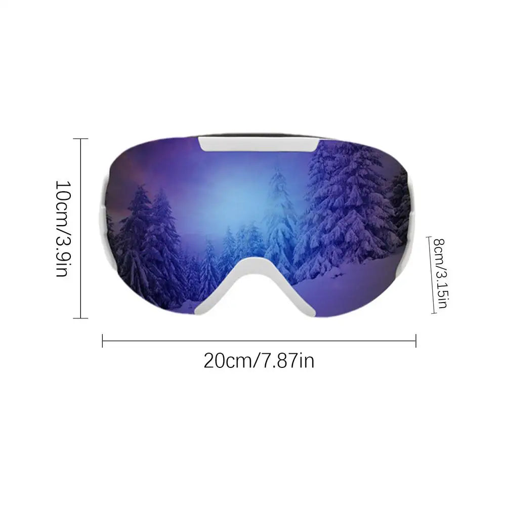 Snowboard Goggles for Glasses - Anti-Fog, Cold Weather, TPU Frame