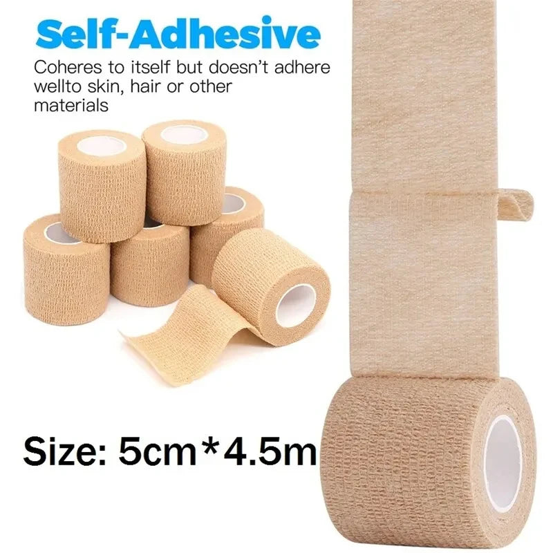 3Pcs Self-Adhesive Elastic Bandages 5cm x 4.5m First Aid Patch