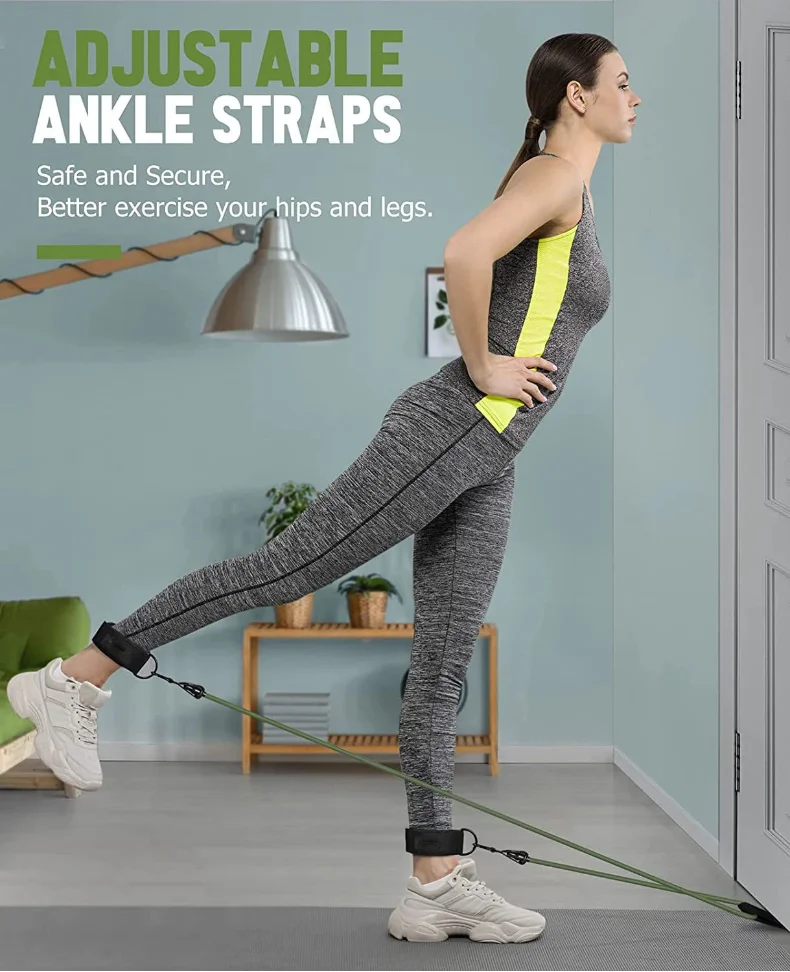 11-Piece 200LBS Resistance Bands Set