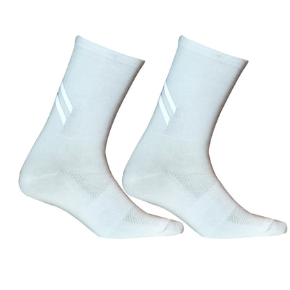 High Reflective Cycling Socks - Moisture-Wicking, Breathable Mid-Calf Socks for Sports & Fitness