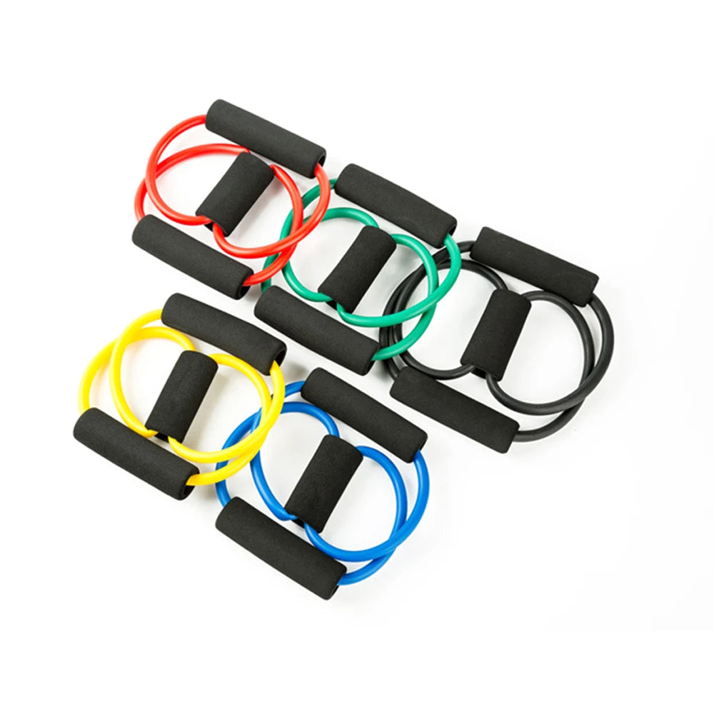 8-Shaped Yoga Resistance Band – Chest Expander & Exercise Puller