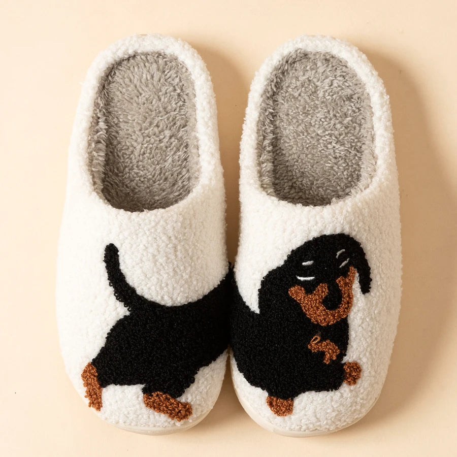 Cute Dachshund Dog Women Slippers - Warm & Lightweight