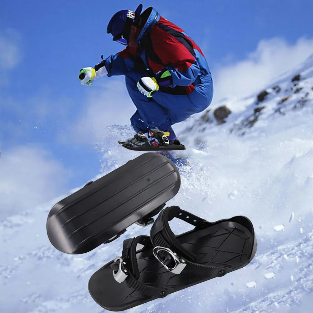 Mini Short Ski Skates - Adjustable & Portable Ski Shoes