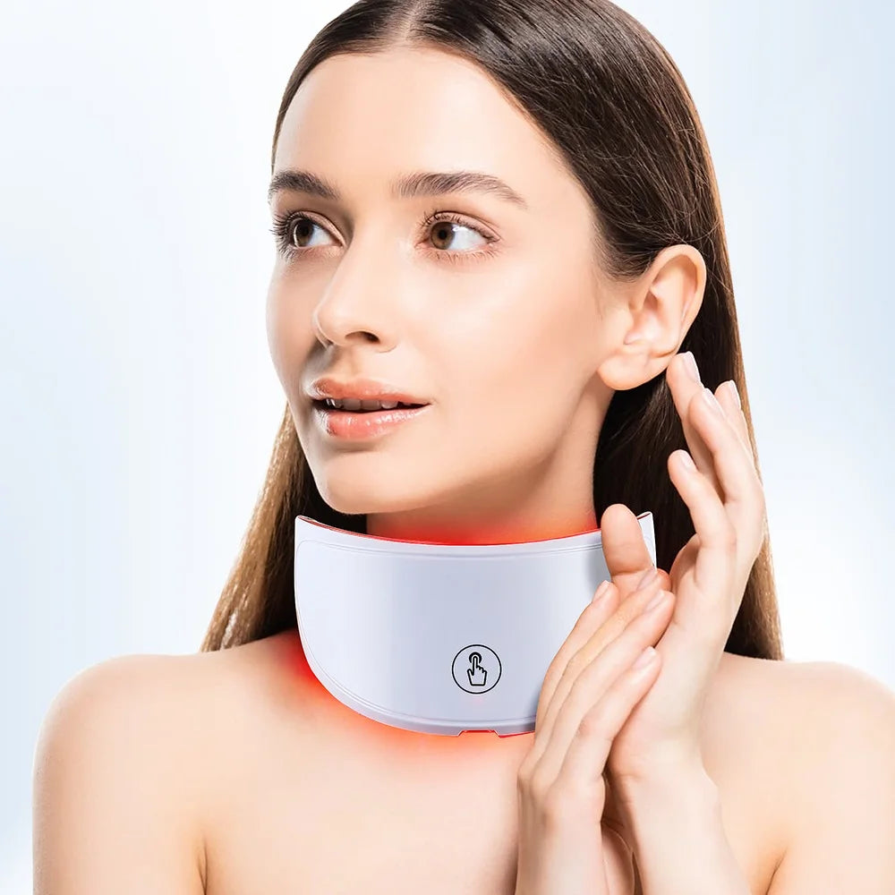 7-Color LED Facial & Neck Therapy Mask – Skin Tightening & Anti-Aging