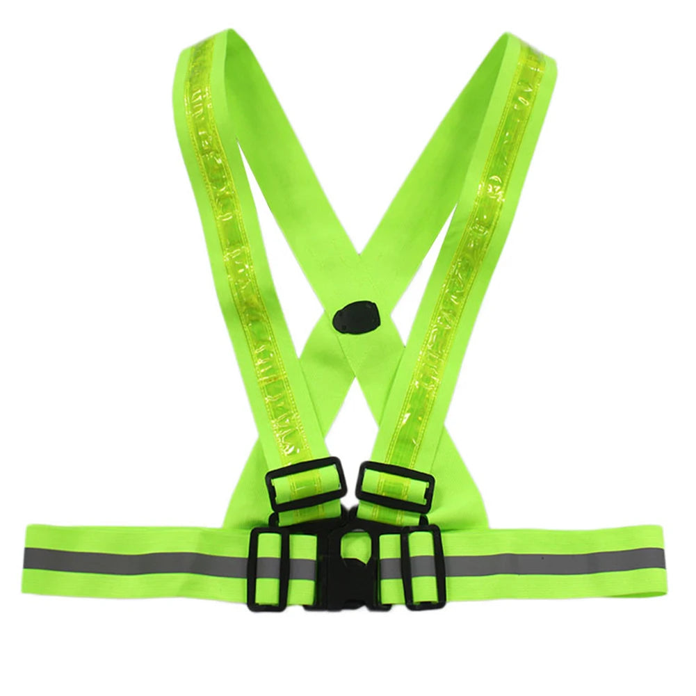 LED Reflective Elastic Vest for Night Running & Cycling Safety