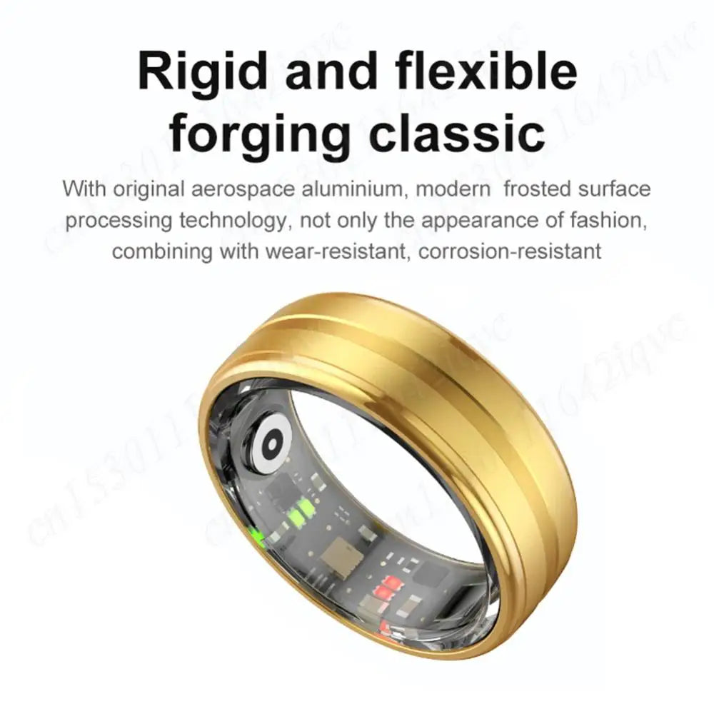 R06 5ATM Smart Ring for Men & Women - Heart Rate, Blood Oxygen Monitor, IP68 Waterproof, Multi-sport Fitness Tracker