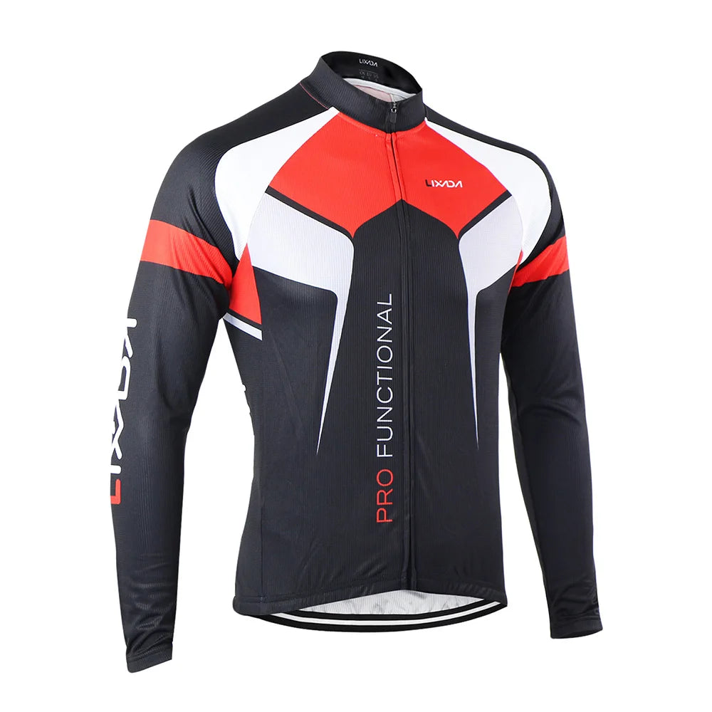 Lixada Men’s Spring Autumn Cycling Set - Long Sleeve Jersey & Pants