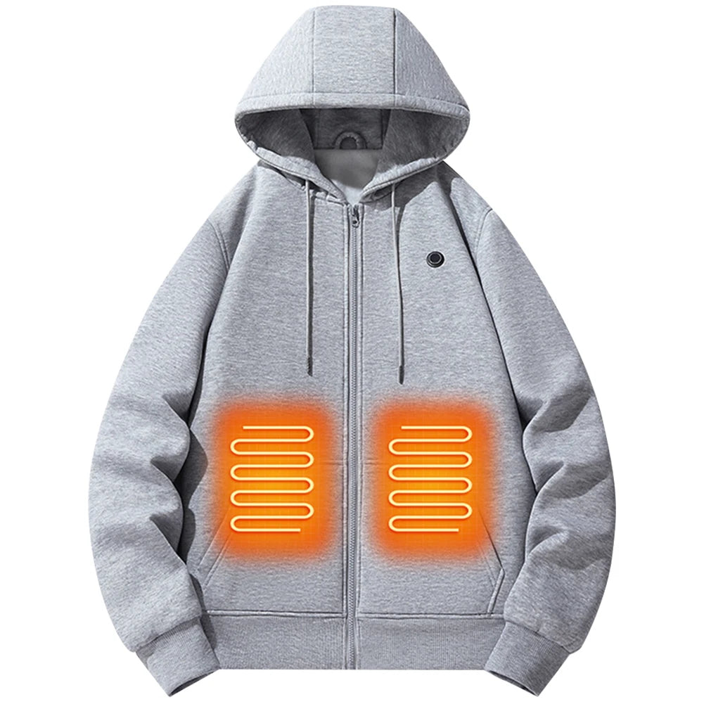 Men & Women Outdoor Electric Heated Hoodie - USB Charging Winter Warm Sportswear