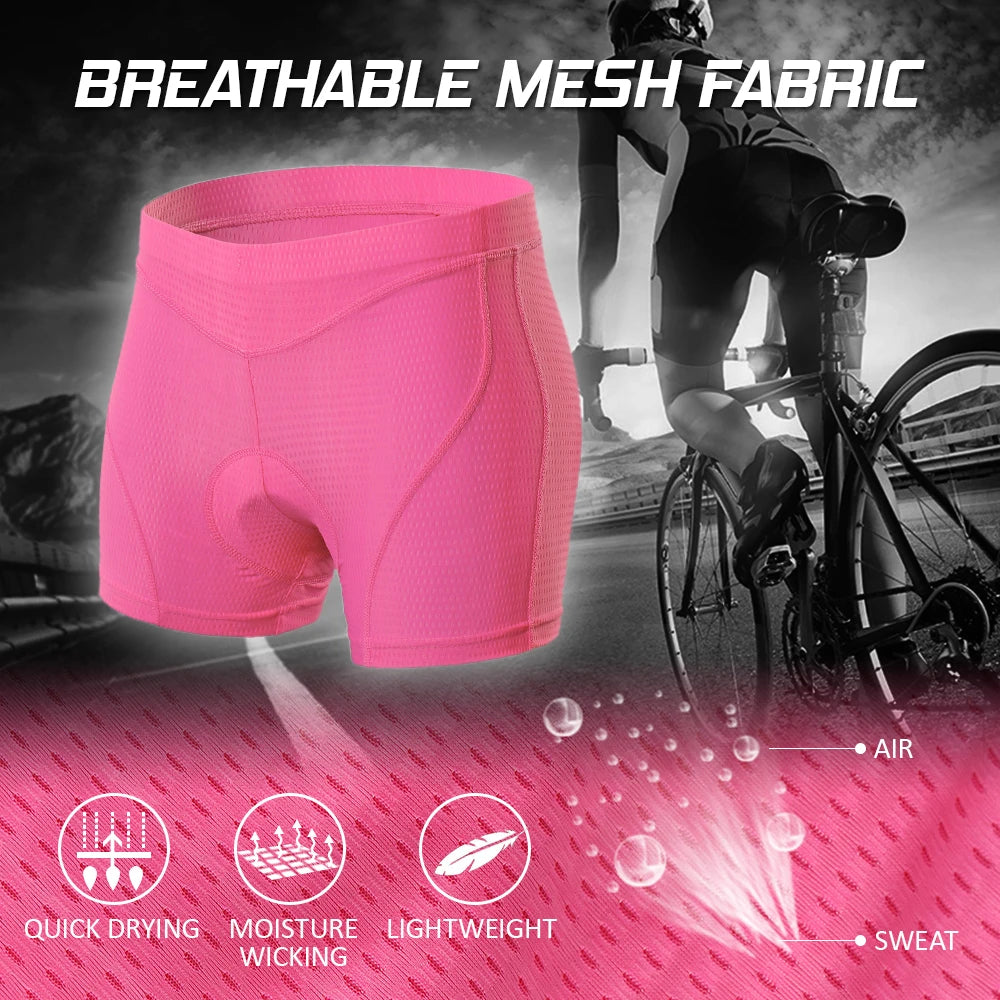 Women’s 3D Padded Bike Underwear Shorts – MTB Cycling Comfort