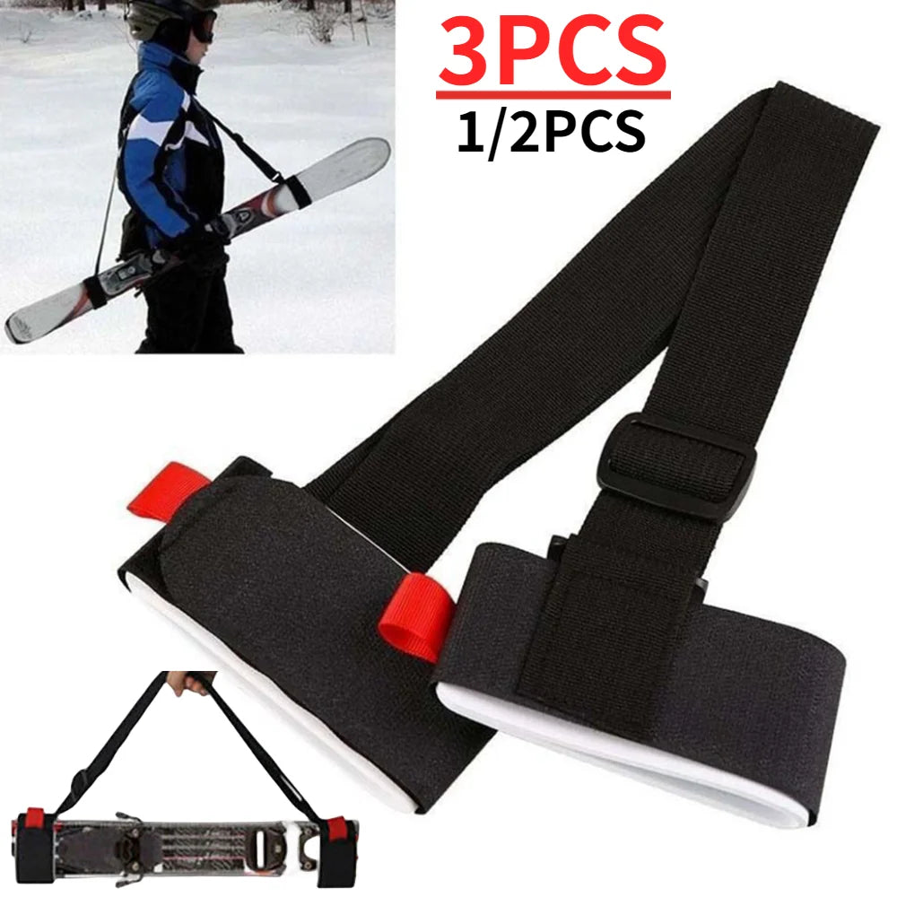 Adjustable Ski Pole Carrier Strap - Ski Shoulder Handle Strap for Snowboard and Skiing Accessories