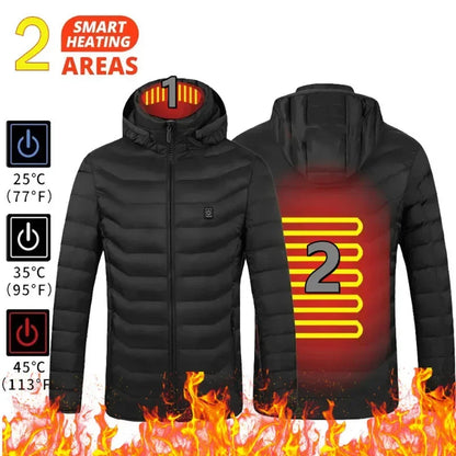 21/2 Areas Heated Jacket for Men & Women - USB Heating Vest