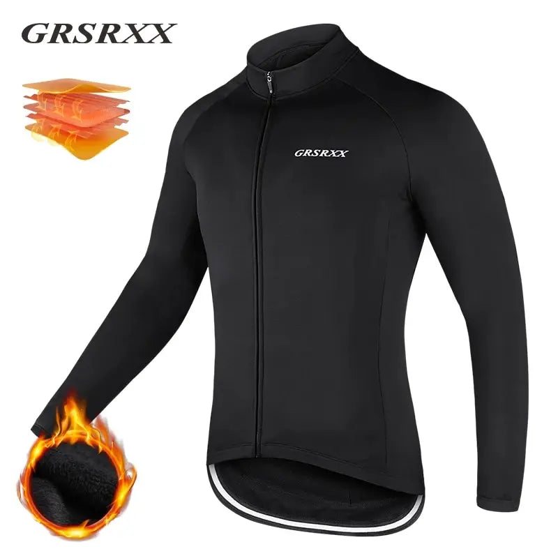 GRSRXX Winter Warm Cycling Jacket - Unisex Mountain Bike Jersey