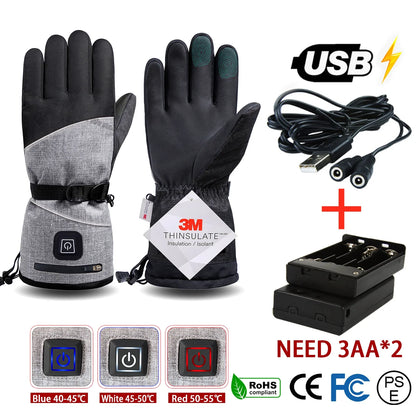 Winter Heated Gloves – Electric Thermal Waterproof Gloves for Outdoor Sports