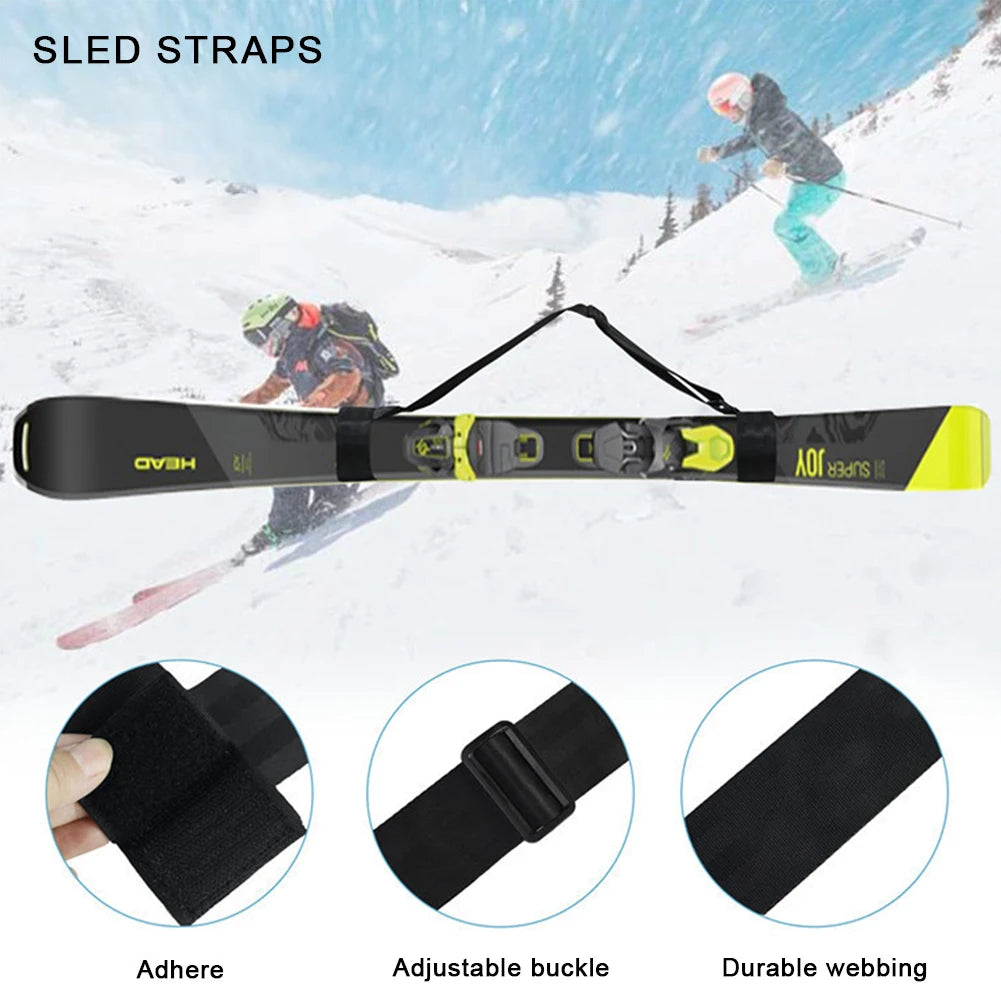 Adjustable Ski Pole Carrier Strap - Ski Shoulder Handle Strap for Snowboard and Skiing Accessories