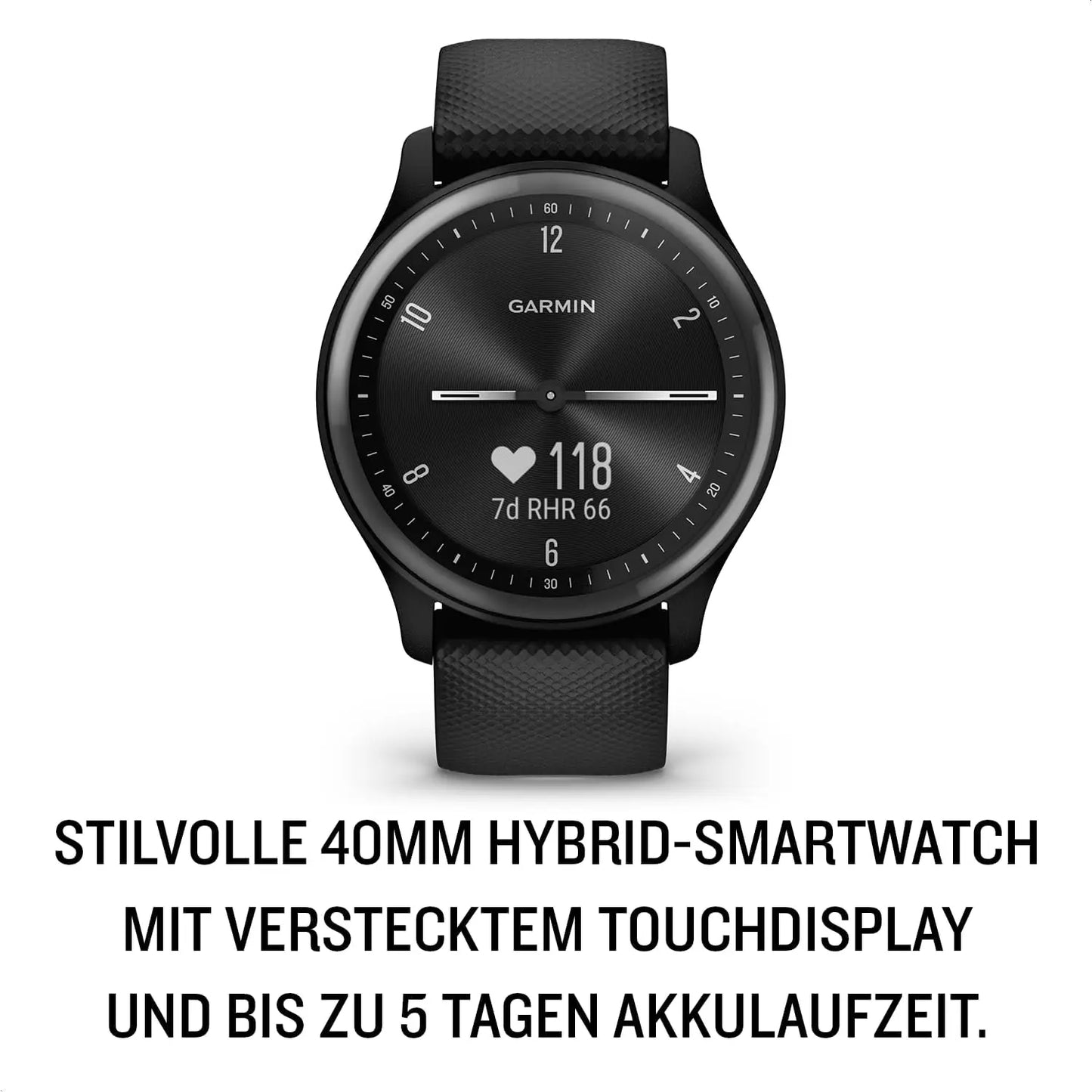 Sport Hybrid Smartwatch with Health & Wellness Features – Black