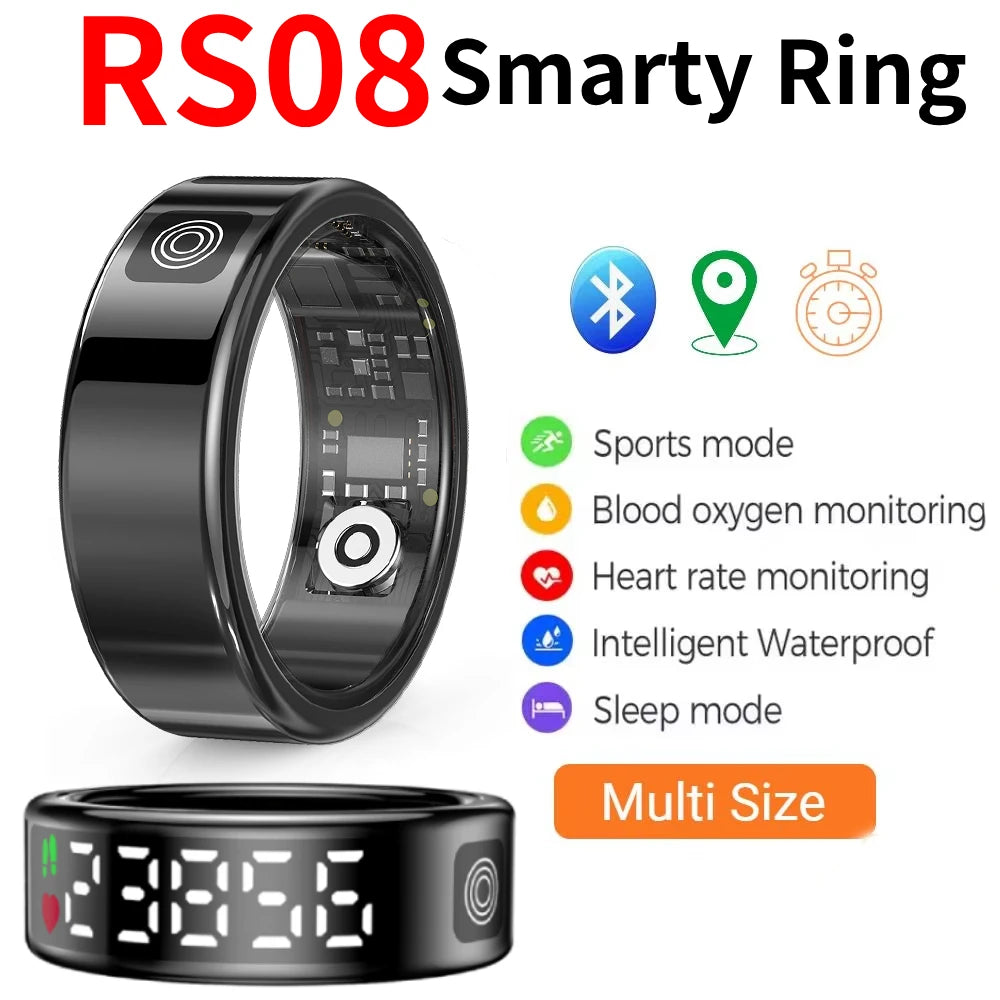 RS08 Smart Ring - 5ATM Waterproof Health & Fitness Tracker with Bluetooth 5.1