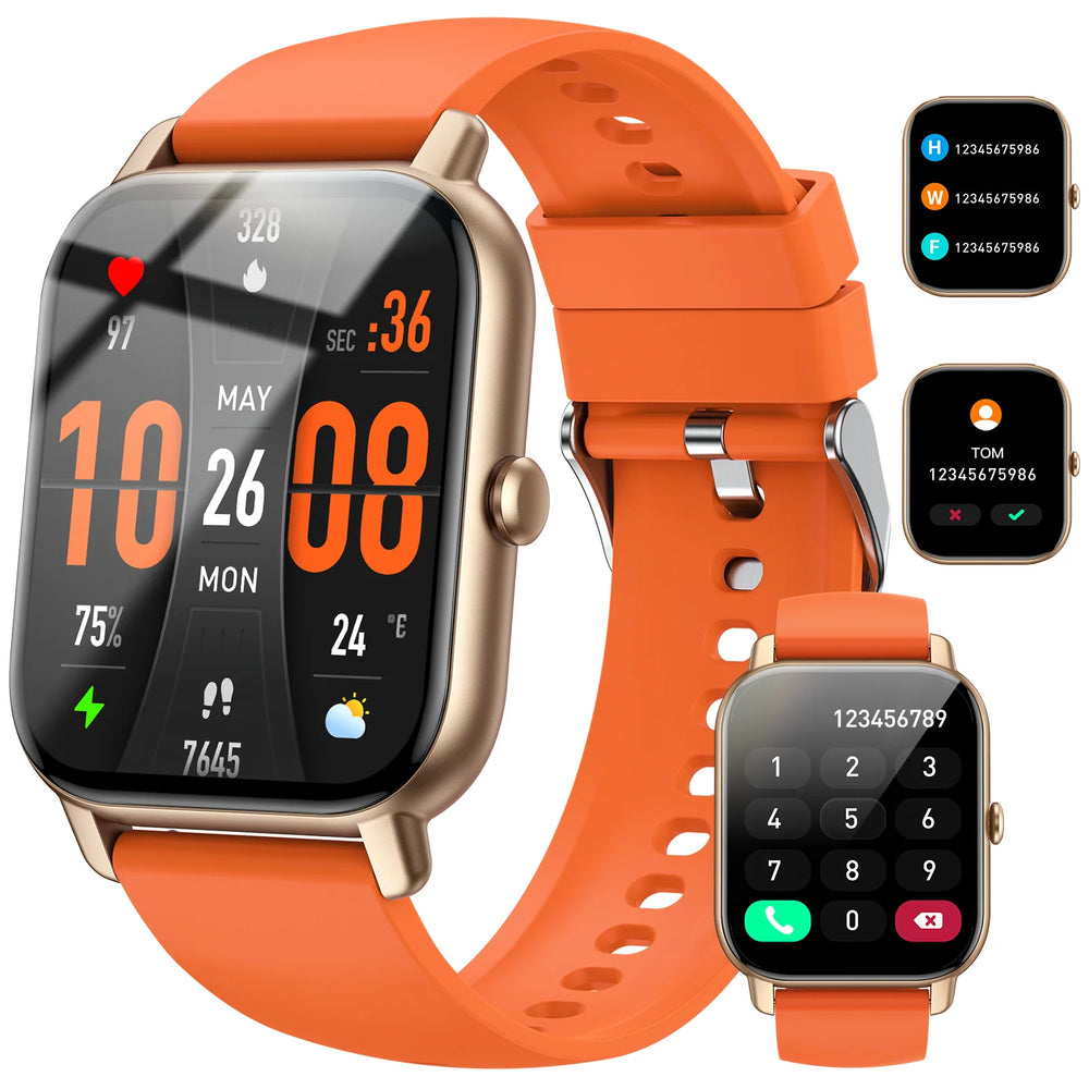 1.85" Smartwatch - IP68 Waterproof, 110+ Sport Modes, Fitness Tracker