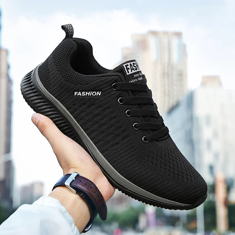 Men's Knit Running Walking Shoes - Breathable Casual Sneakers