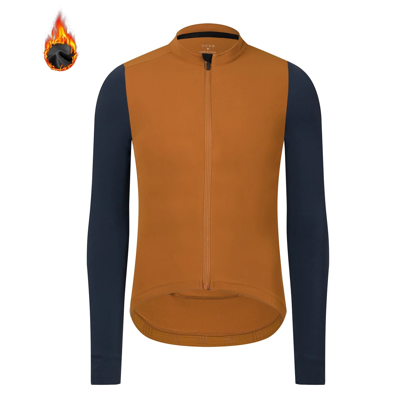 Rsantce 2024 Winter Thermal Fleece Cycling Jersey - Men's Long Sleeve MTB Shirt