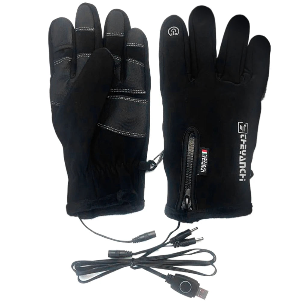 Electric Heated Gloves for Outdoor Cycling & Skiing